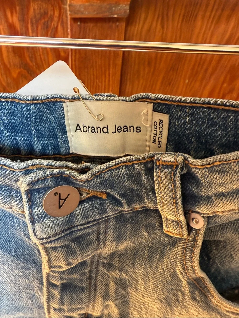 Abrand Light Blue High-Rise Denim Cutoff Shorts